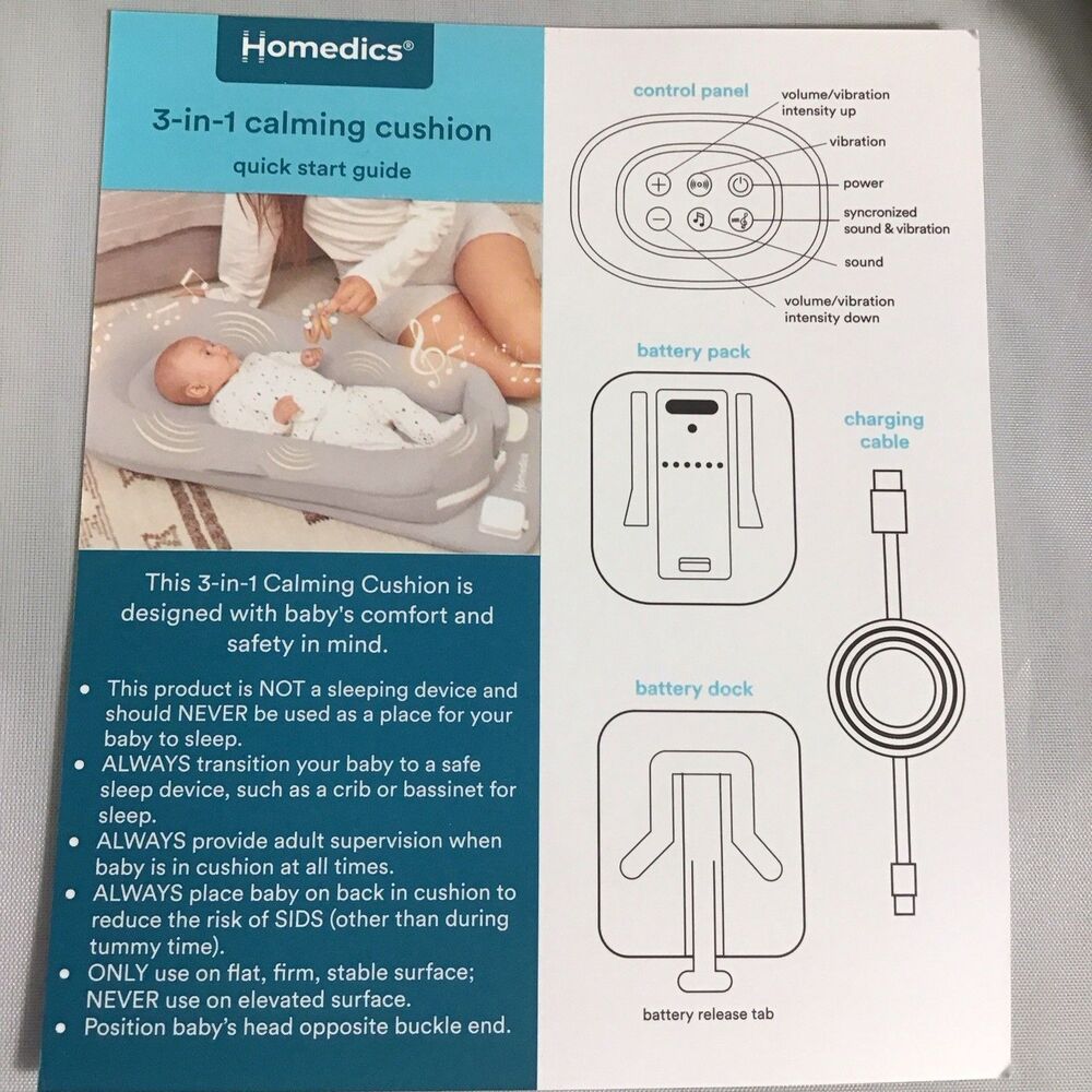 Homedics 3-in-1 Calming Baby Cushion